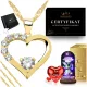  GOLD-HERZ-HALSKETTE + ZIRKONIA ETERNAL ROSE LED / GESCHENK FÜR MUTTER, TANTE