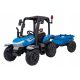  BLAST batteriebetriebener Traktor mit Anhänger Blau 2x200W