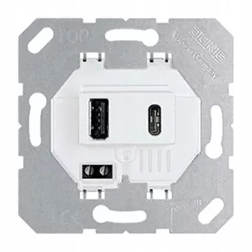 Jung USB-Ladegerät 15CAWW mit 2 USB-Typ-A-Anschlüssen,