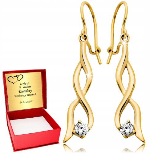  OHRRINGE AUS 585 GOLD MIT UNENDLICHKEITSGRAVUR