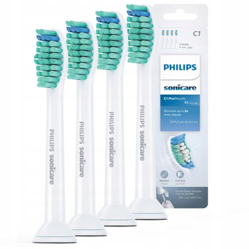  4x Original Philips Sonicare C1 HX6014 Zahnbürstenköpfe