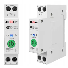   WiFi-Relais 63A DIN-Schienenmontage mit Energiemessung und Sicherheitsfunktion