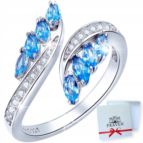  Verstellbarer Ring mit Flügeln aus 925er Silber und kubischen Zirkonen aus 925er Silber PRAVEN