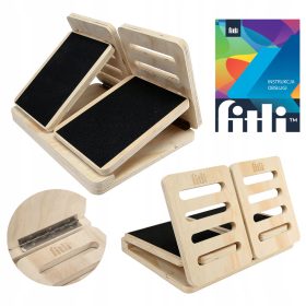    Dehnplattform aus Holz für Wadenübungen, verstellbares Schrägbrett