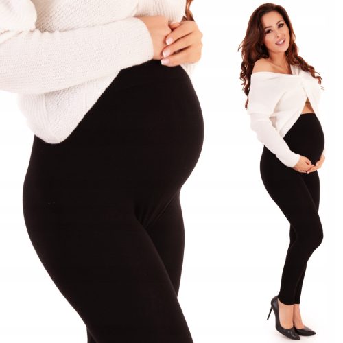  Nahtlose SCHWARZE Umstandsleggings mit hoher Taille und blickdichtem Gummizug