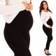  Nahtlose SCHWARZE Umstandsleggings mit hoher Taille und blickdichtem Gummizug
