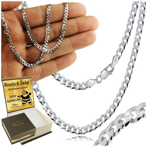  Herren-Silberkette 925 Armadillo DIAMANT VOLL 3,5 mm KOSTENLOSE Gravur