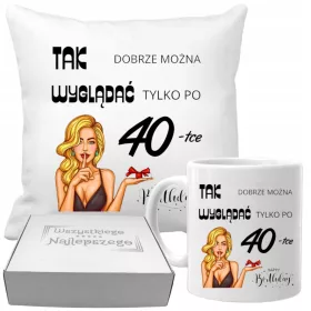    Kissen und Tasse, Geburtstagsgeschenk für 40, 50, 60 Jahre, jedes Alter und jeden Namen