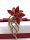 LUX BROSCHE GOLD ANHÄNGER BLUME ROT + GESCHENKBOX