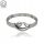  Silbernes Creolenarmband mit dekorativem Element und einer Muschelperle