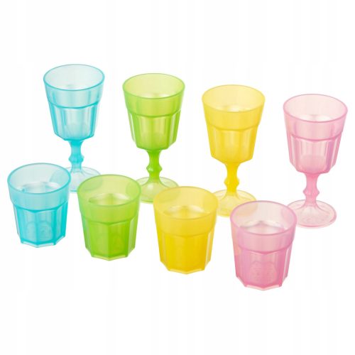  IKEA DUKTIG Glas, 8 Stück, mehrfarbig