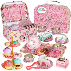    KAFFEESERVICE-TEESERVICE FÜR KINDER IN EINER METALLBOX, WD-TASSE