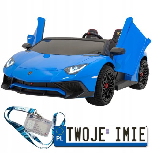  Lamborghini Aventador SV batteriebetrieben für 2 Kinder Blau + 2X-Motor