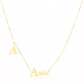  HALSKETTE Chirurgenstahl NAME ANIA, vergoldet