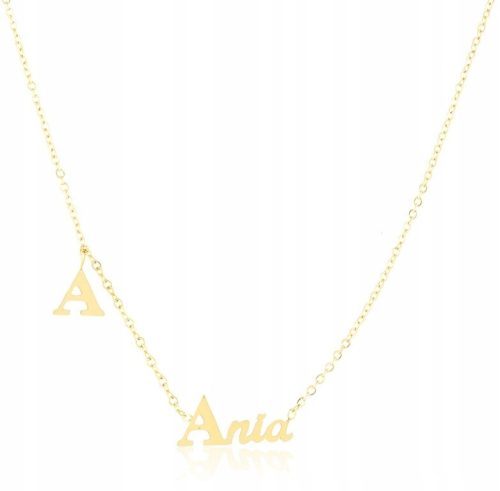  HALSKETTE Chirurgenstahl NAME ANIA, vergoldet