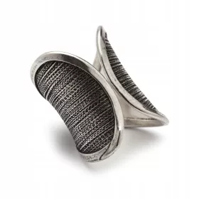    BREITER SILBERRING, 925 SILBER, FEINE VERZIERUNG, ETHNO-BOHO-MUSTER