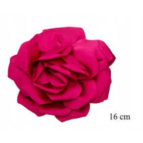    Brosche/Anstecknadel Große Satinblume Fuchsia/Amaranth 16 cm / 2965