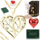 GOLDENE HERZ-HALSKETTE + EWIGE ROSE-LED-GESCHENK FÜR GROSSMUTTER EINE FRAU SIE
