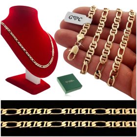    ELEGANTE GOLD-HERRENKETTE, DICK, 55 CM, GESCHENK FÜR EINEN FREUND + KOSTENLOSE GESCHENKE