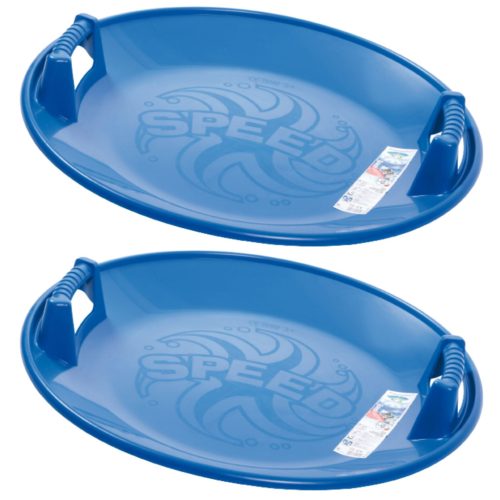  2x Schlitten SPEED runde Abfahrtsplatte