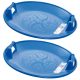 2x Schlitten SPEED runde Abfahrtsplatte