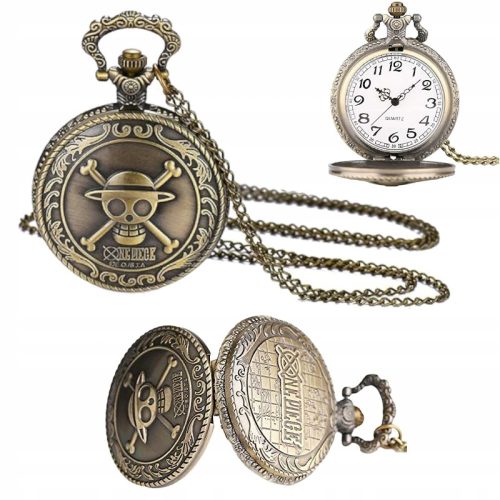  EINTEILIGE Vintage-Taschenuhr mit Kette