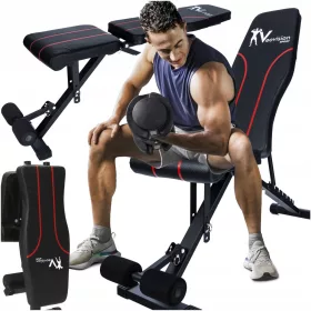    Bank Trainingsbank für Bankdrückübungen, verstellbar für eine Langhantel