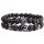  HERREN-PANTHER-ARMBAND-SET 2IN1 ONYX-STEIN-HÄMATIT-LAW-STAHL 316L