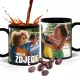  Tasse mit Aufdruck IHR EIGENES FOTO, Fotografiken, Schwarz, 330 ml