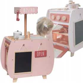  HOLZKÜCHE FÜR KINDER BISTRO + ZUBEHÖR LABEL LABEL