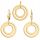  Goldschmuckset CIRCLES Ohrringe und Anhänger PR.585 geometrische Kreise