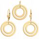  Goldschmuckset CIRCLES Ohrringe und Anhänger PR.585 geometrische Kreise