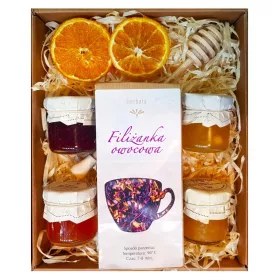  KORBBOX GESCHENK ZUM LEHRERTAG, HONIG-TEE-MARMELADE