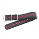  TEKLA WEBBING STRAP N183 18mm NATO SCHWARZ GRÜN ROT UNISEX GLATT