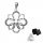  Silberner Anhänger 925 Eleganter BLUMENROSETTE-Anhänger für Sie
