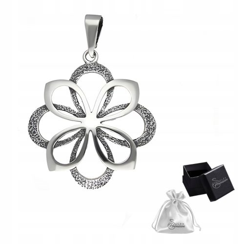  Silberner Anhänger 925 Eleganter BLUMENROSETTE-Anhänger für Sie