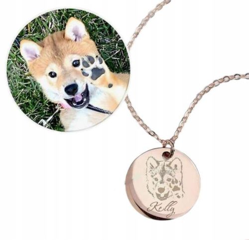  Personalisierte Halskette mit einem Foto eines Hundes, einer Katze oder eines Tieres IHR DESIGN