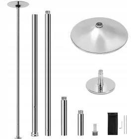    POLE DANCE Stange Yaheetech Stange von 225 bis 274,5 cm silberfarben