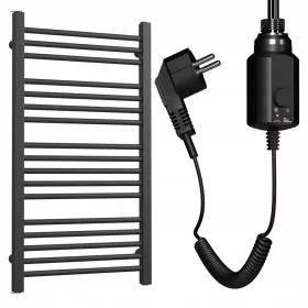    ELEKTRISCHE HEIZUNG LEITER 940/550 MATTSCHWARZ + HEIZUNG 300W SCHWARZ 24H