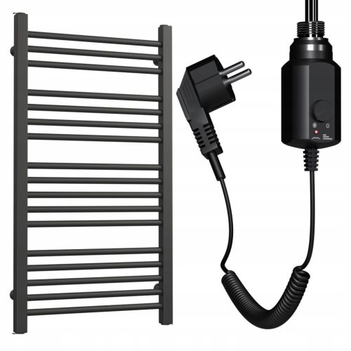  ELEKTRISCHE HEIZUNG LEITER 940/550 MATTSCHWARZ + HEIZUNG 300W SCHWARZ 24H