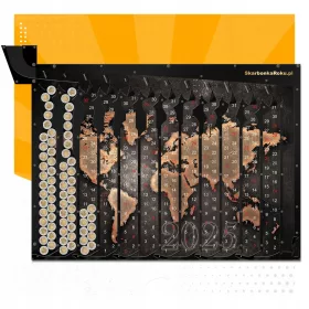  Kalender 2025 Weltkarte | Sparschwein an der Wand