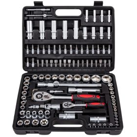   Steckschlüsselsatz, 108-teilig, Koffer, 1/4", 1/2", Torx, Typ H, Ratschenschlüssel