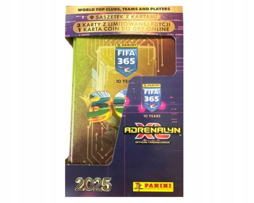  FIFA 365 2025 Adrenalyn Panini Fußballkarten, große Sammlerdose