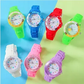    Quarzuhr für Jungen und Mädchen, weiß, perfektes Geschenk