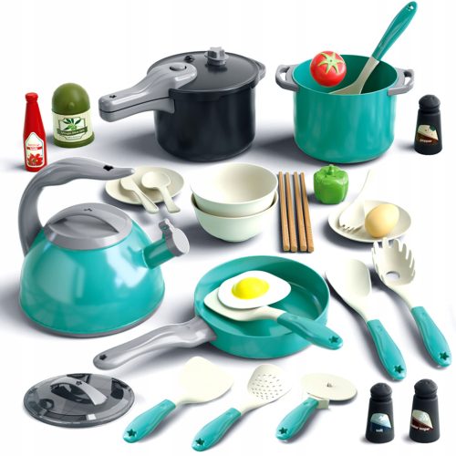  Kindertöpfe-Set Töpfe mit Wasserkocher 32-tlg.