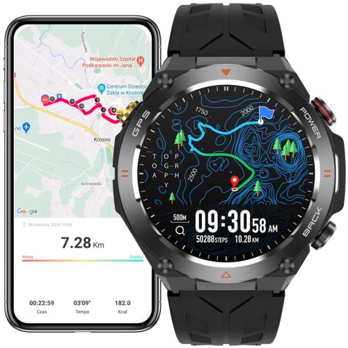  JG Smart Herrenuhr JGR-01 GPS Herren Smartwatch Polnisches Menü Anrufe
