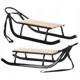    POLISH STRONG JEE SCHLITTEN, SCHWARZ, für Kinder und Erwachsene, 150 kg, Vollmetall