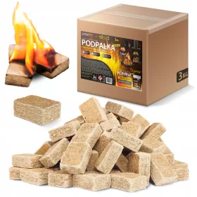    Ökologisches Anzündholz für den Kamin WÜRFEL HeatFire Anzündholz KAMIN Grill 3kg