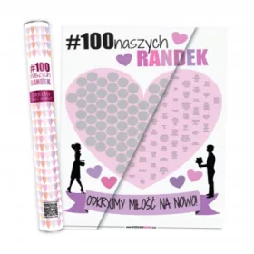 Poster mit Rubbellos für Paare #100ourDates