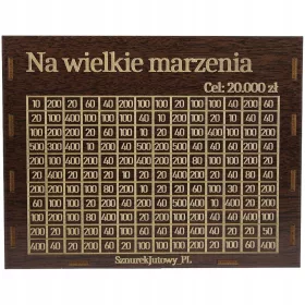    Wenge-Sparschwein gezeichnet Herausforderung Geschenk Gravur Zweck Für große Träume